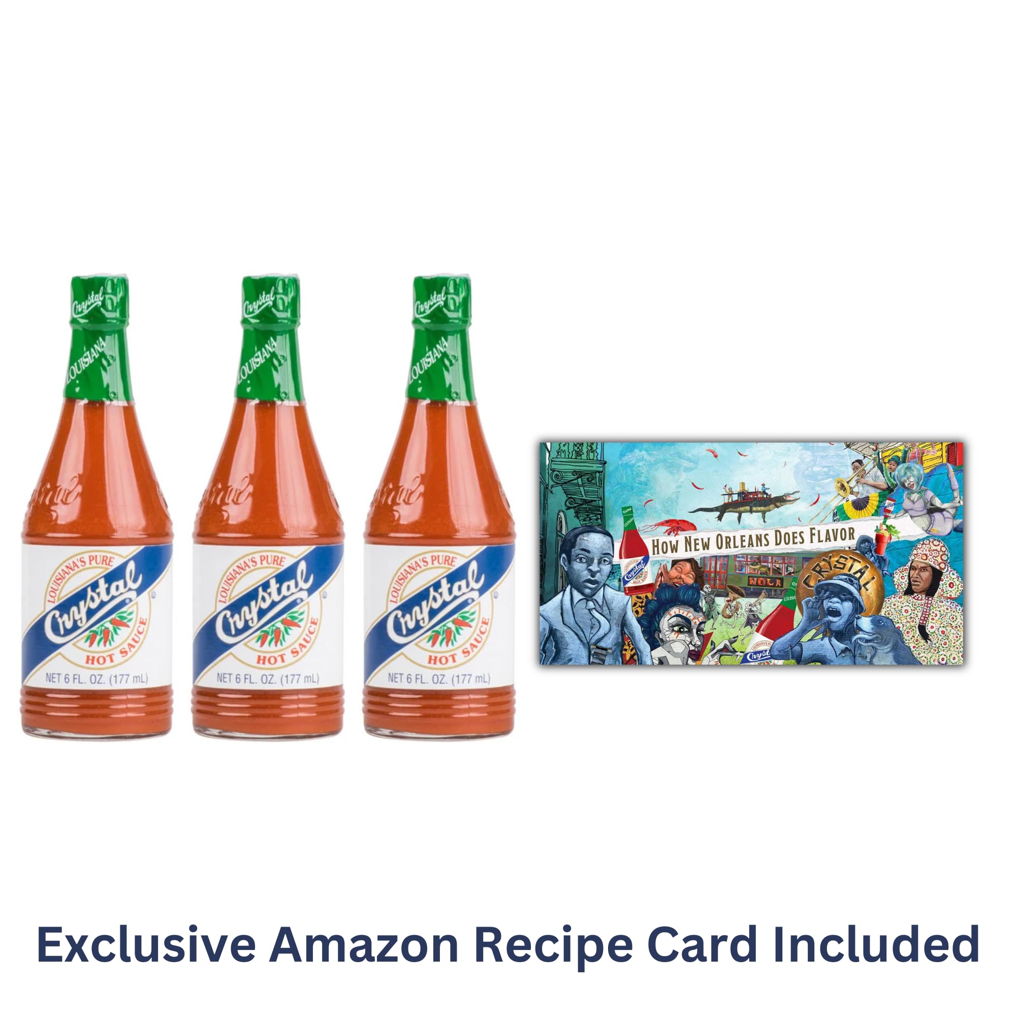Crystal Original Hot Sauce ingredients label highlights all natural, low sodium.