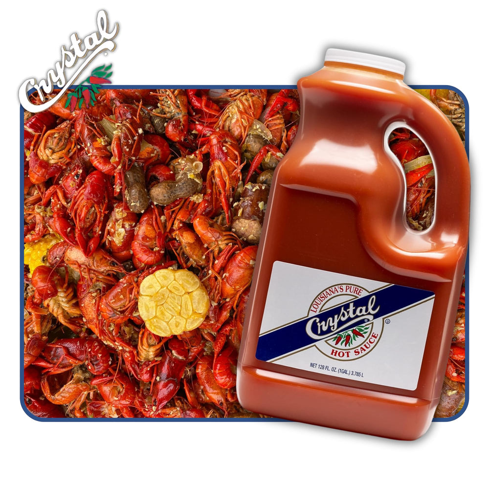 Crystal Original Hot Sauce container with wings, showcasing versatile pairing