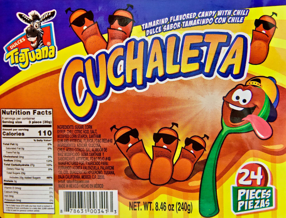 Cuchaleta tamarind spoon candy ingredients reveal natural, additive-free formula.