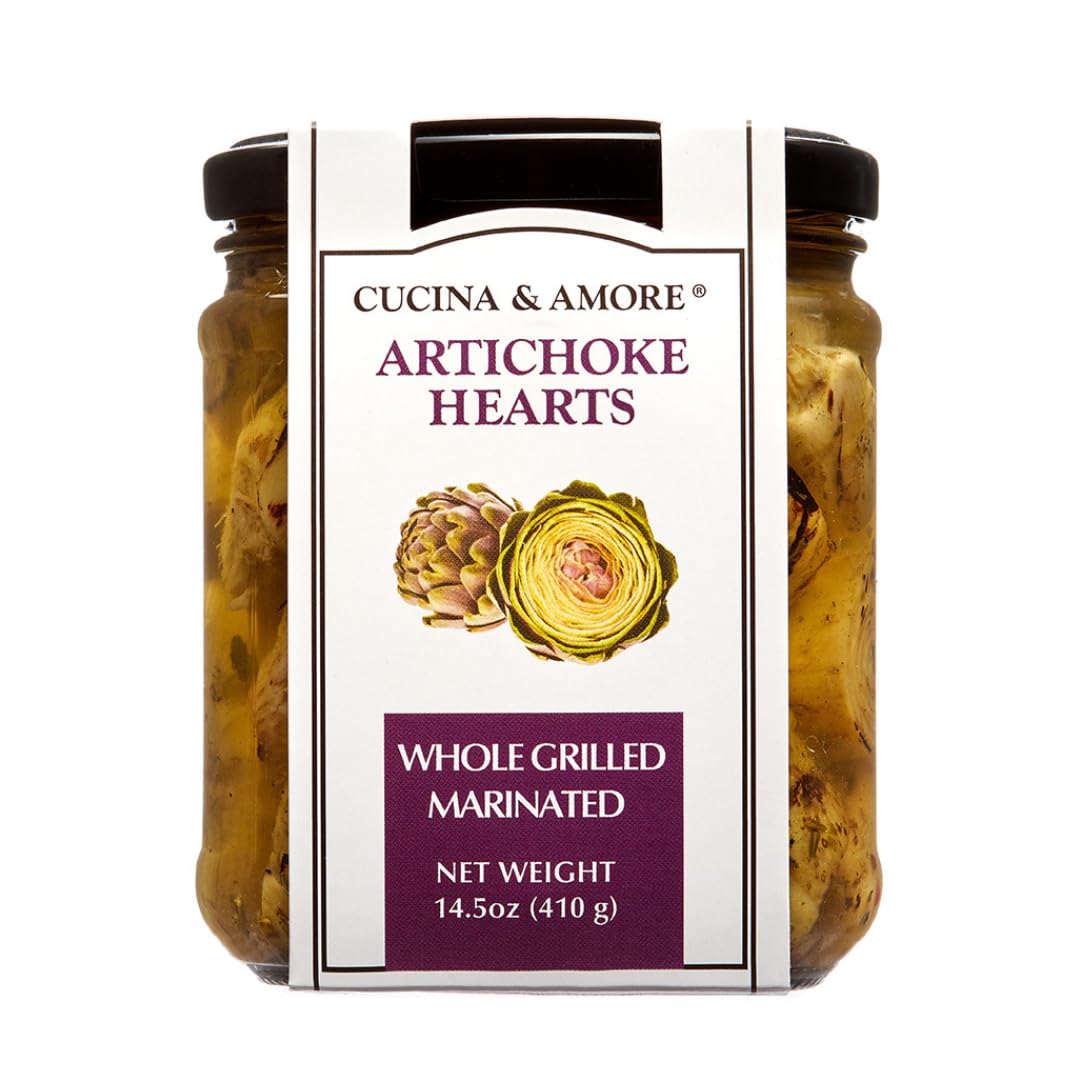 Cucina & Amore Artichokes, whole grilled marinated, ideal for antipasti plates and entertaining.
