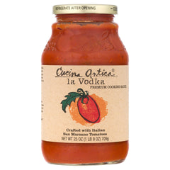 Cucina Antica La Vodka Sauce jar ready to heat for easy pasta nights