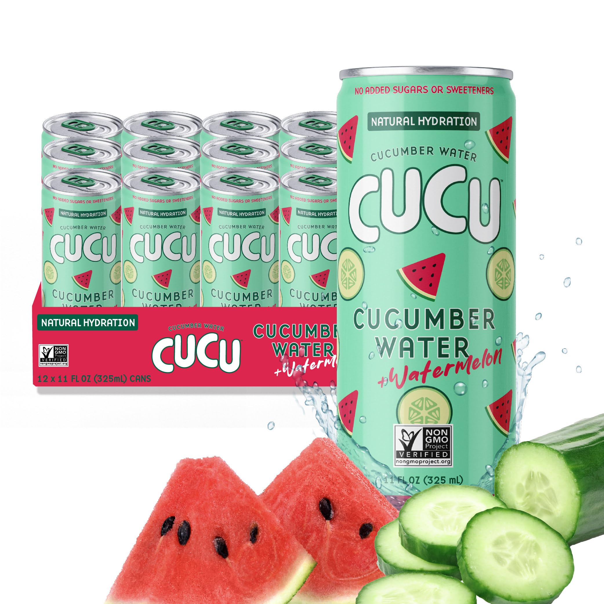CUCU can being poured to show refreshing hydration.