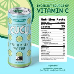 CUCU real cucumber juice closeup highlights natural color and fresh ingredients.