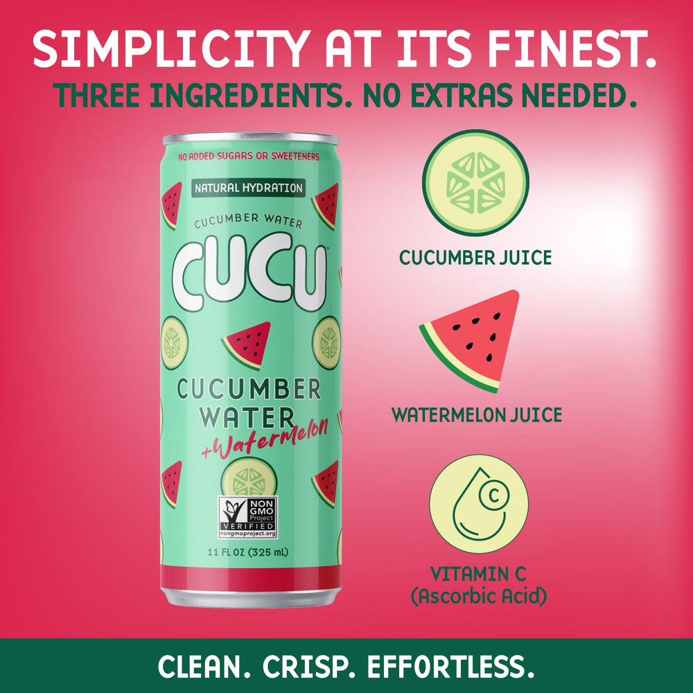 CUCU can close-up emphasizing 50% DV of Vitamin C.