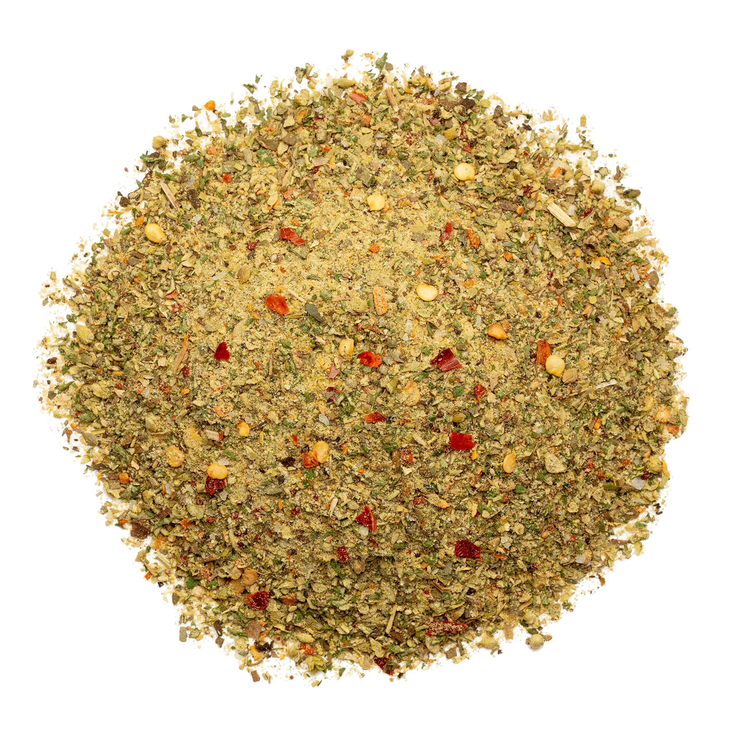Cuisinart Ultimate Pizza Seasoning highlights parsley, oregano, red pepper.