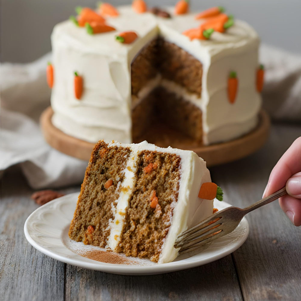 Culpitt orange carrot decorations 2.5 cm suitable for Easter carrot cake toppers.