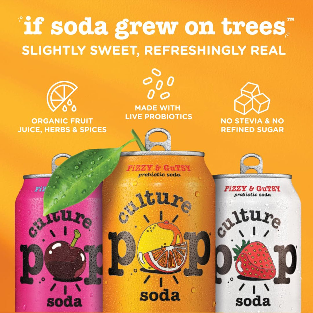 Culture Pop kosher and gluten-free badge highlighting inclusive, allergen-friendly sipping option.