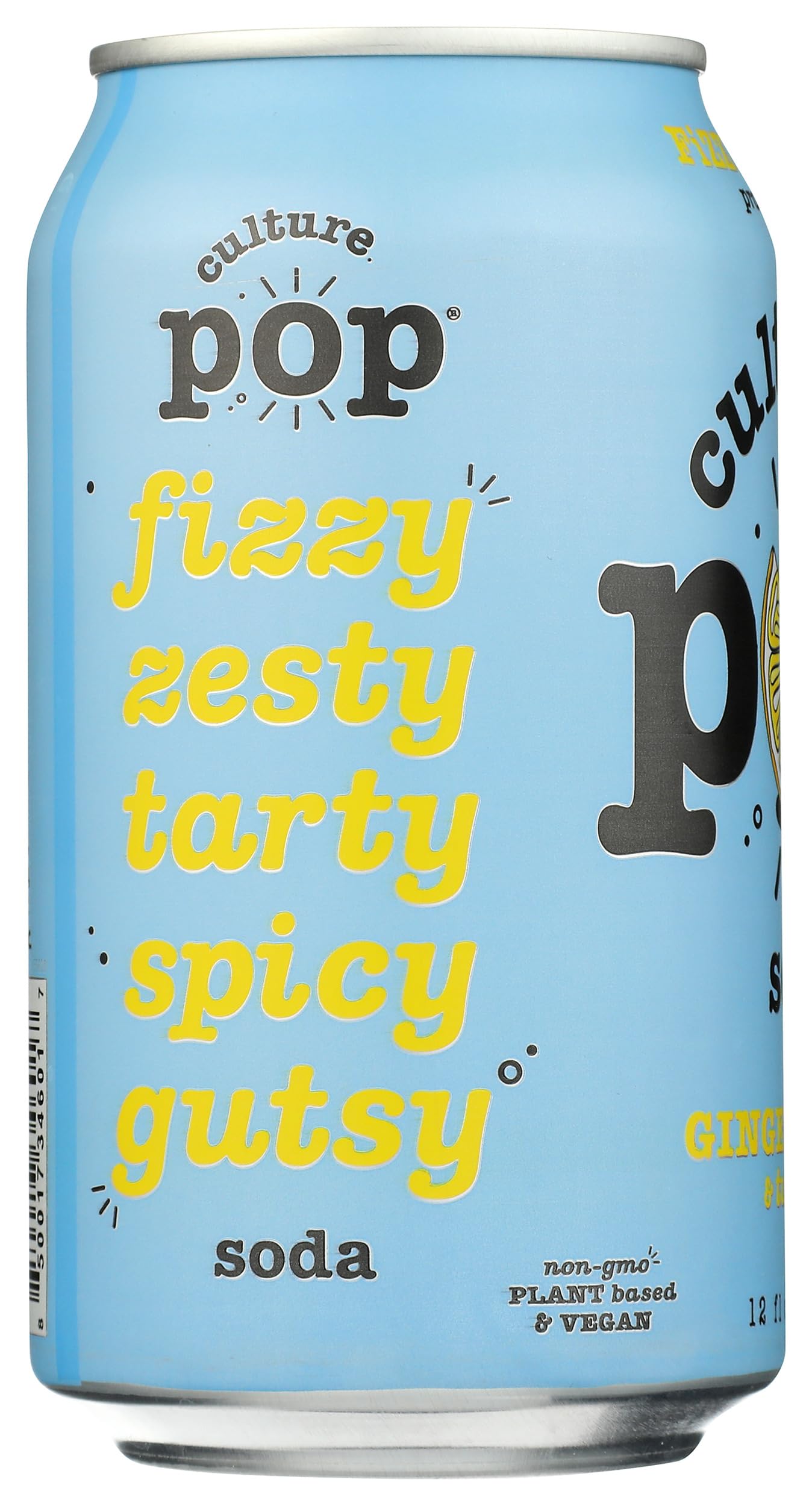 Culture Pop Ginger Lmn glass served with ice inviting a crisp flavorful sip