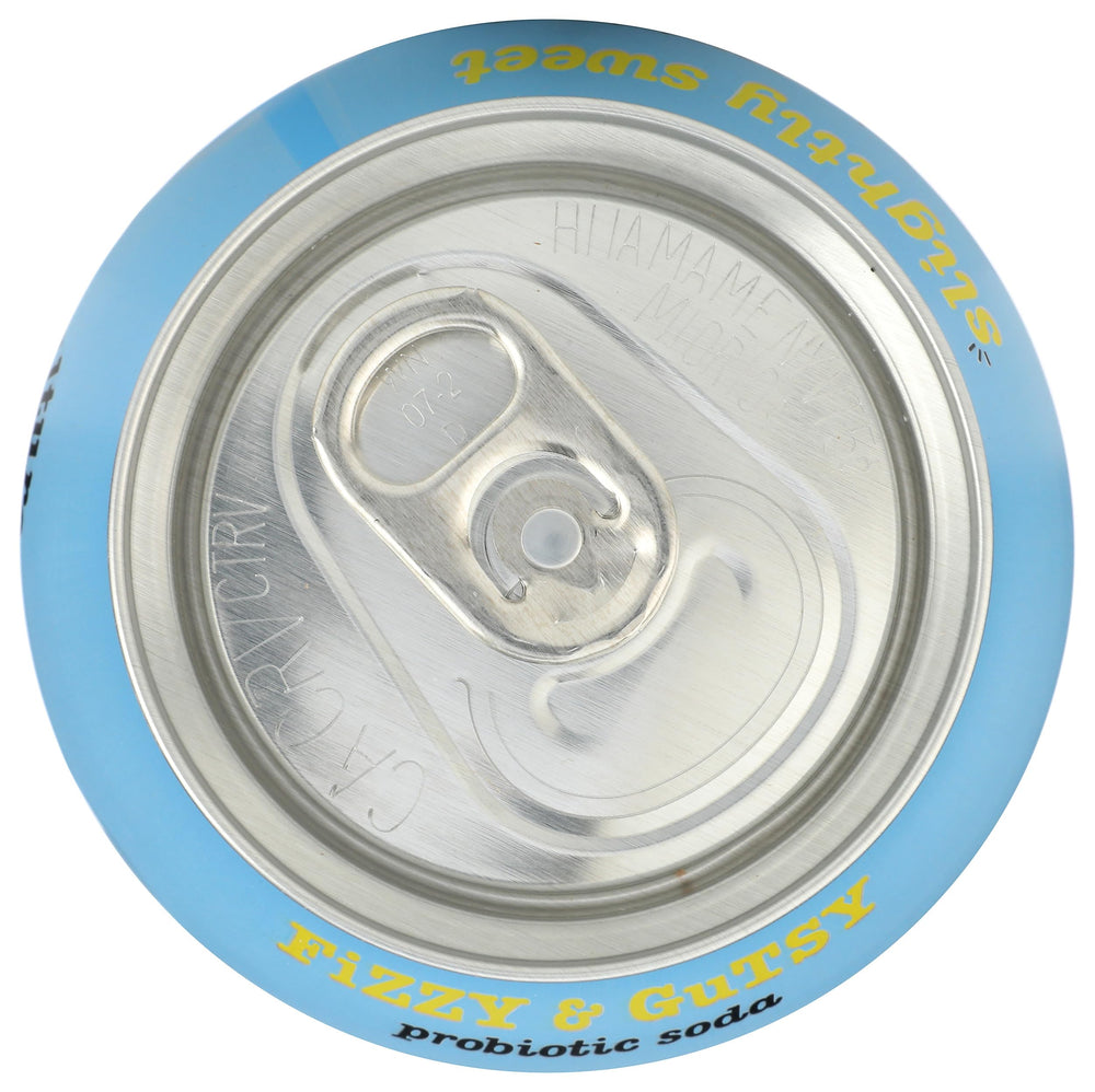 Culture Pop Soda Prebiotic Ginger Lmn label closeup emphasizing ingredients and aroma