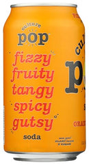 Culture Pop orange mango label shown, highlighting vegan and kosher attributes.