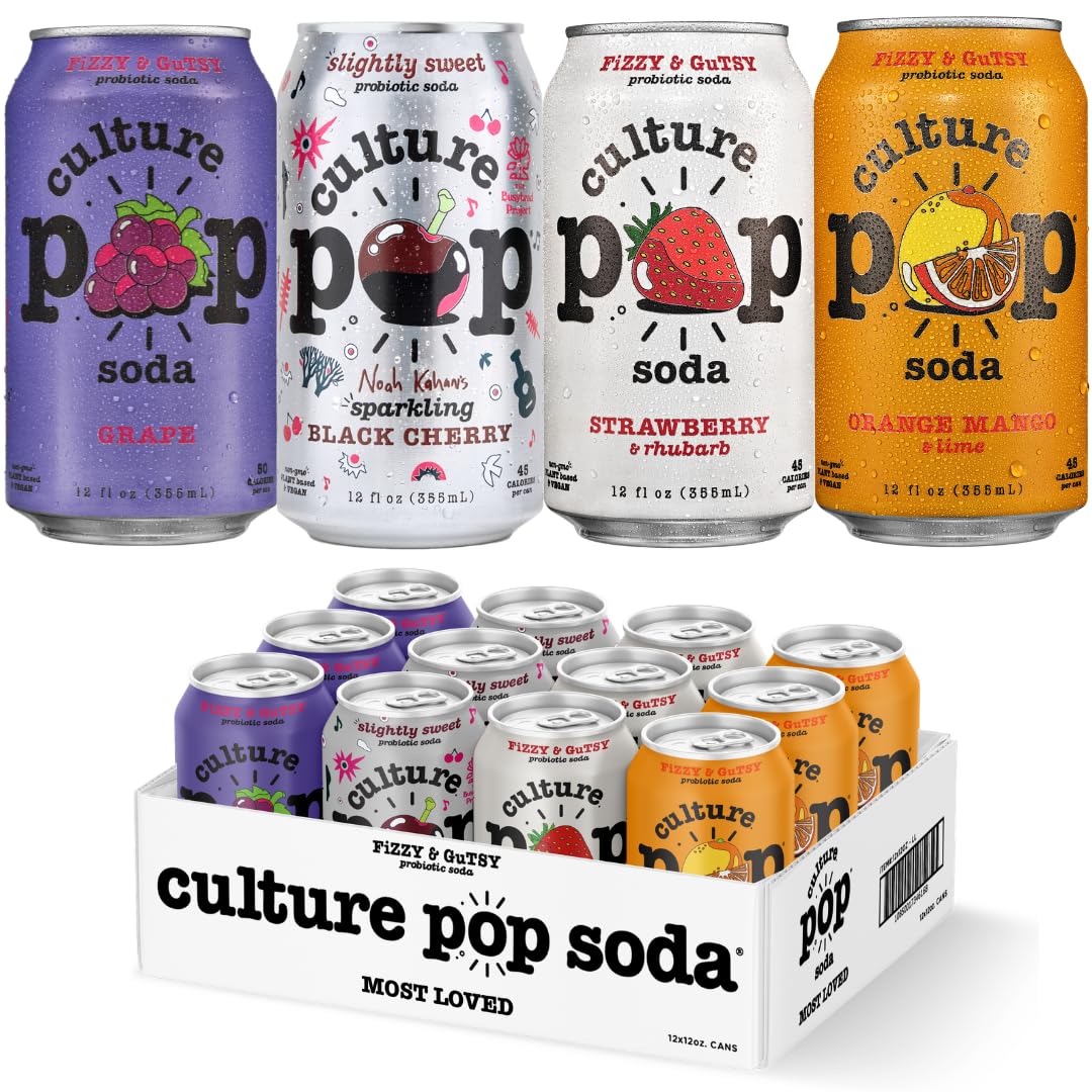 Culture Pop variety pack can-front showing flavors ideal for pool days and picnics.