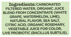 Culture Pop Soda Watermelon Lime Rosemary closeup highlighting juicy fruit feel and herb aroma.