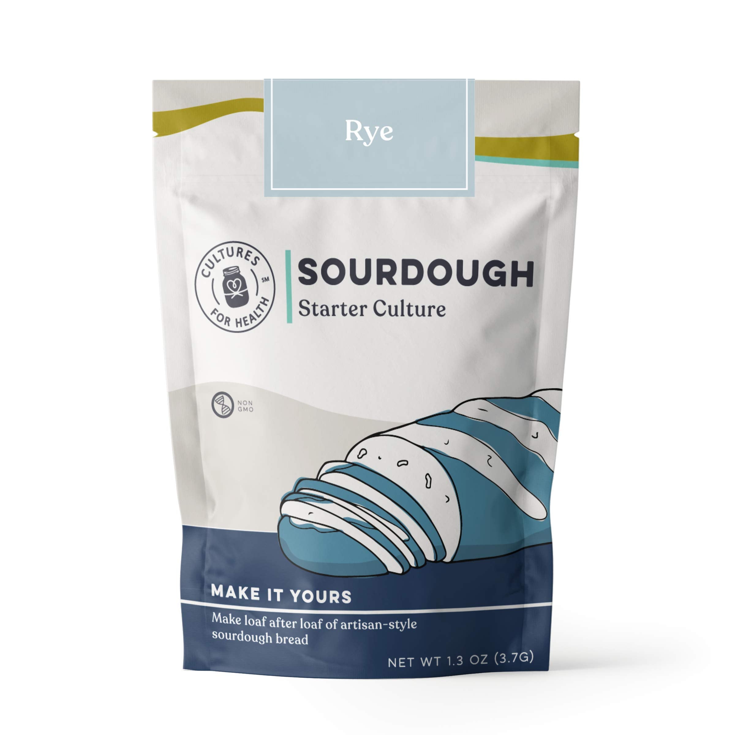 Cultures For Health rye sourdough starter packaging highlights convenient storage and readiness