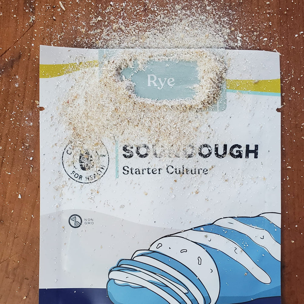 Cultures For Health rye sourdough starter closeup, highlighting prebiotic benefits