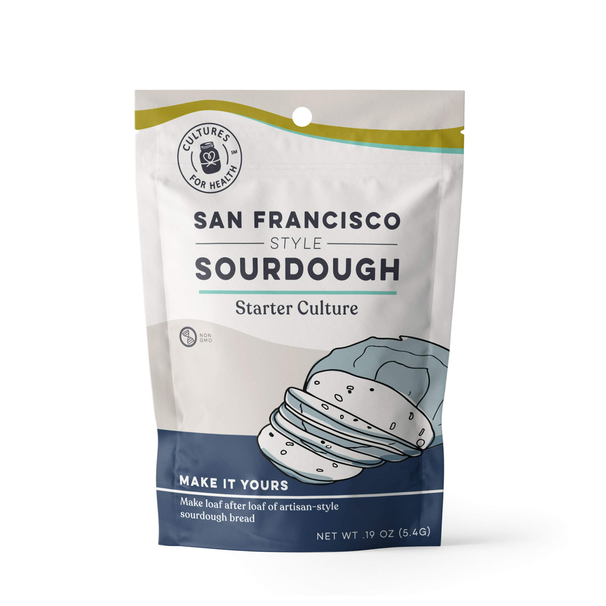 Cultures For Health San Francisco sourdough starter pack, ideal for beginners and home bakers.
