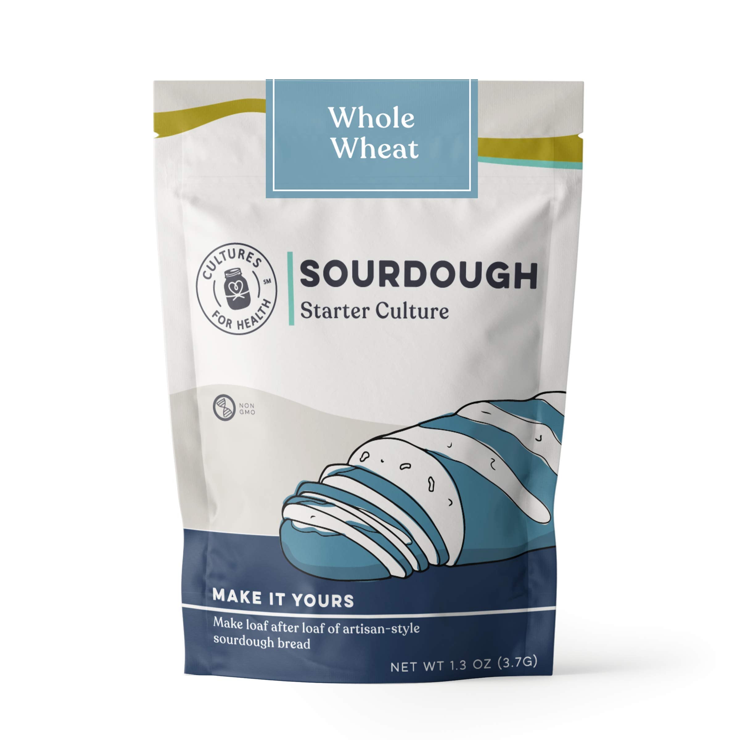 Cultures For Health whole wheat sourdough starter, dehydrated, ready to revive for easy at-home baking.