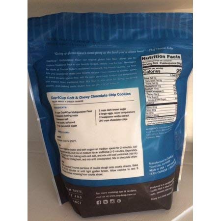 Cup4Cup gluten-free flour scoop pour shows versatile baking in action.