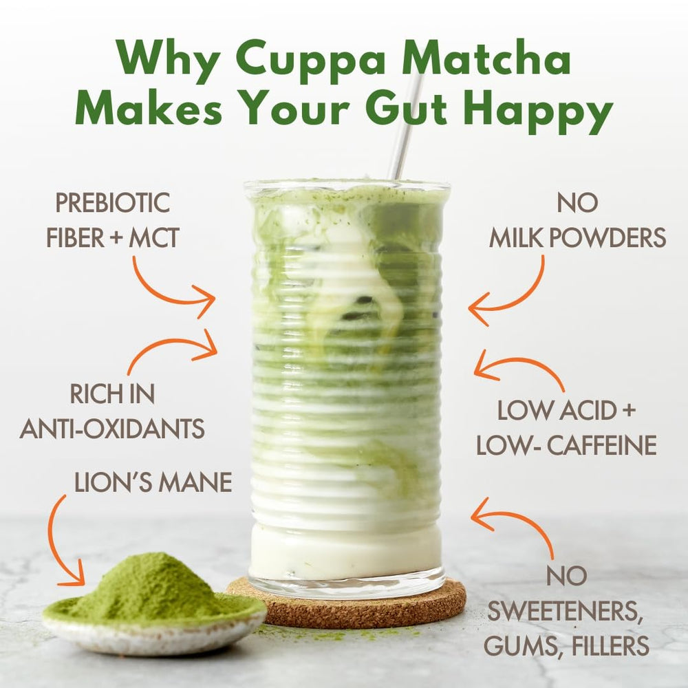 Cuppa Healthy Coffee with MCT and prebiotic fiber for digestion-friendly energy.