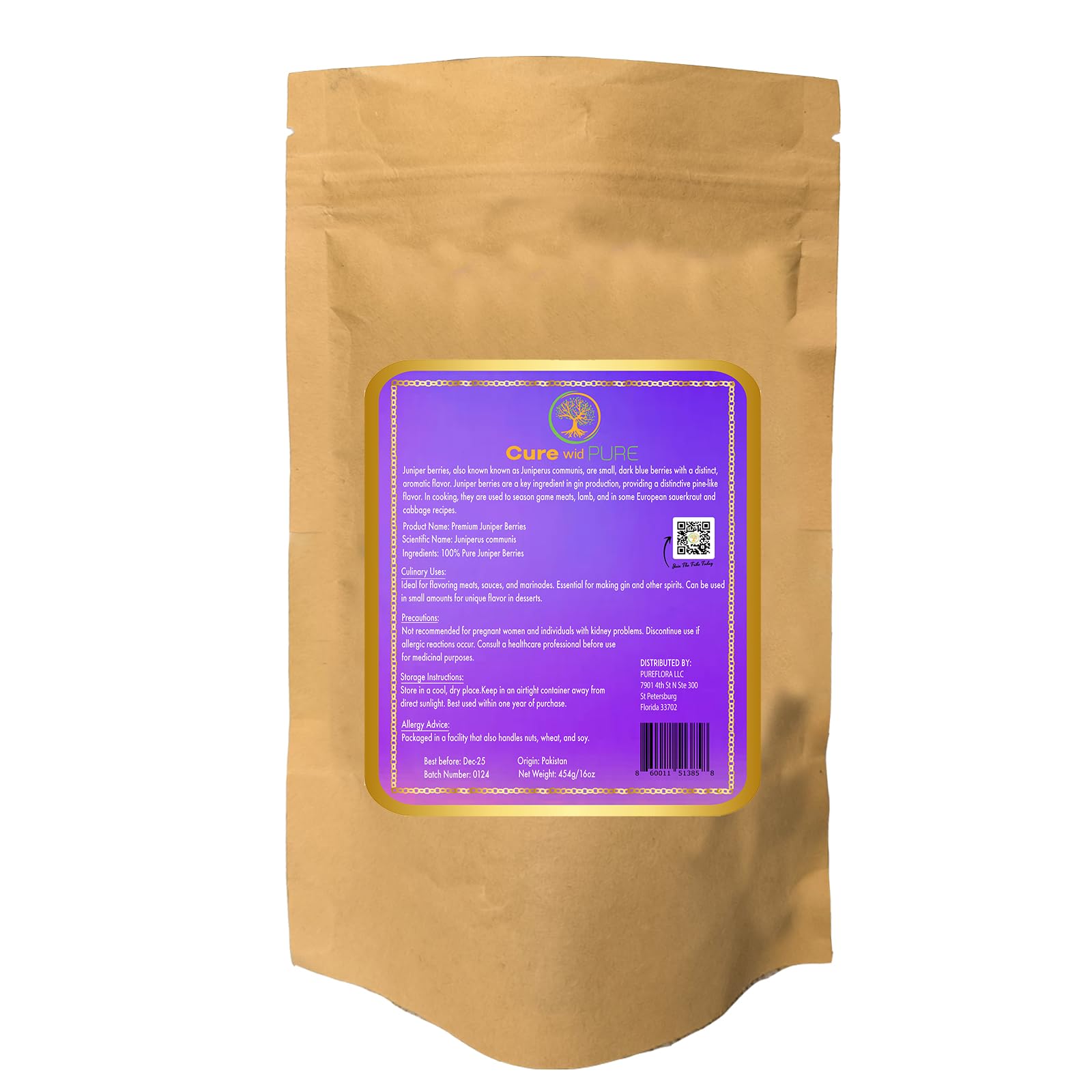 Cure wid Pure organic berries enrich stews, sauces, and roasts