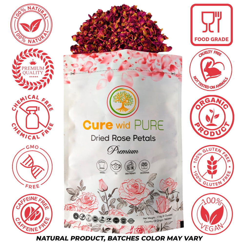 Cure Wid Pure rose petals elevate cocktails with floral notes and visual appeal
