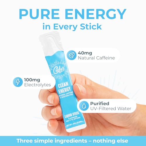 Curly's liquid sticks dissolving instantly in a glass of water for easy use