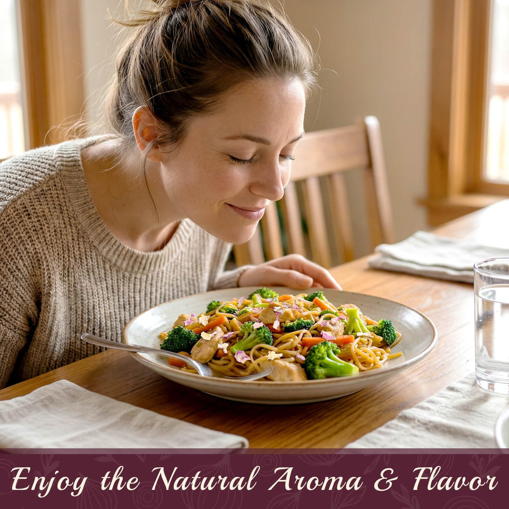 Curnue Dehydrated Shallots dressing-bowl illustrates quick seasoning for salads and marinades.