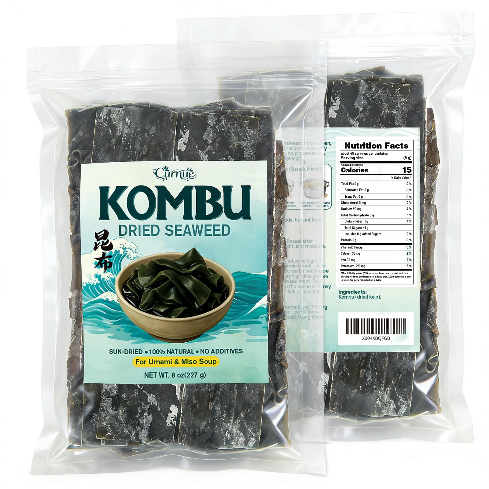 Curnue sun-dried kombu bundle ready for dashi and miso bases