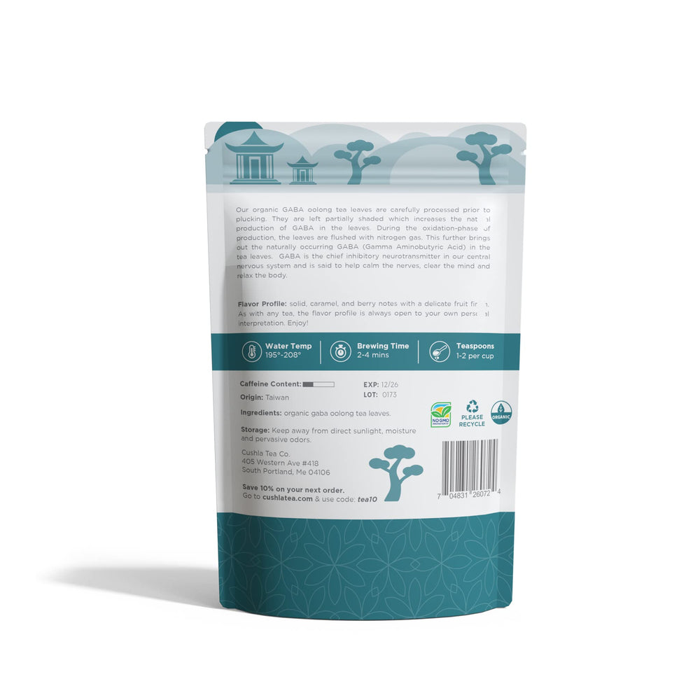 CUSHLA GABA Oolong tin packaging highlights Taiwan origin and quality