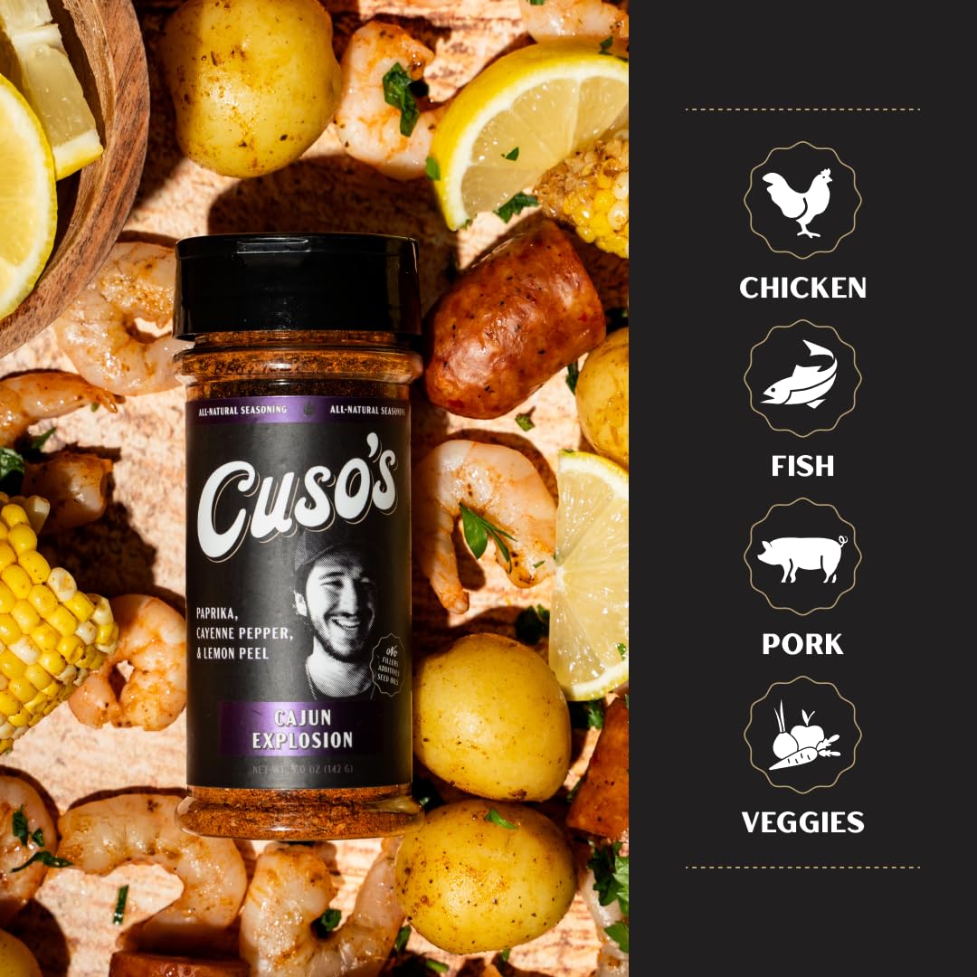 Cuso Cuts Cajun Seasoning shrimp pan sear elevates seafood with Southern spice
