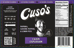 Cuso Cuts Cajun Seasoning closeup reveals spices and smoky undertones for chicken