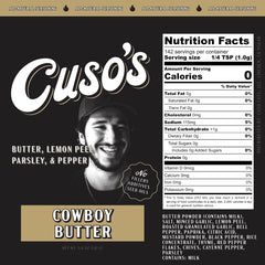 Cuso Cuts Cowboy Butter Seasoning closeup texture with herb specks