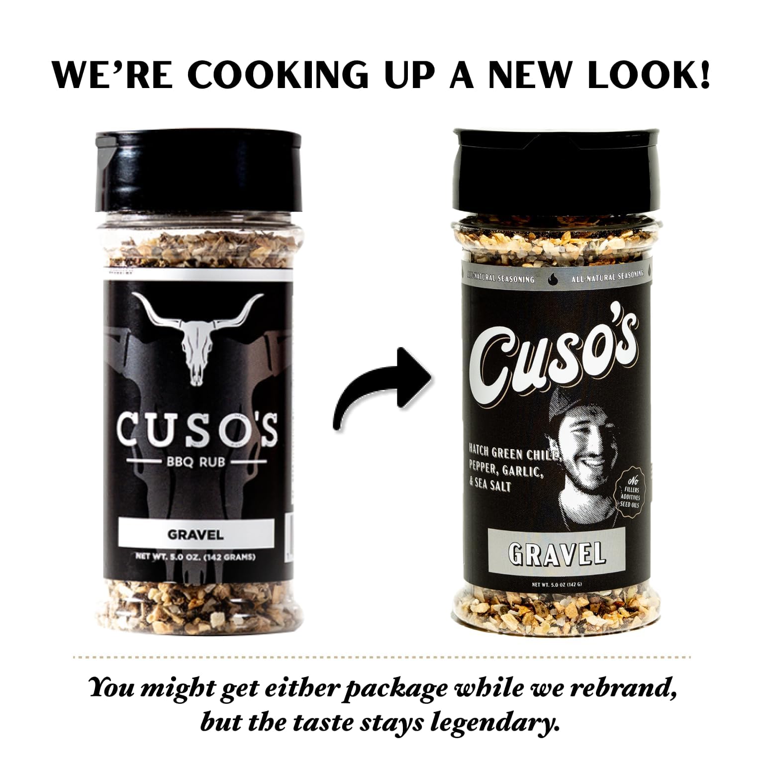 Cuso Cuts Gravel BBQ Rub pack shot highlighting versatile seasoning