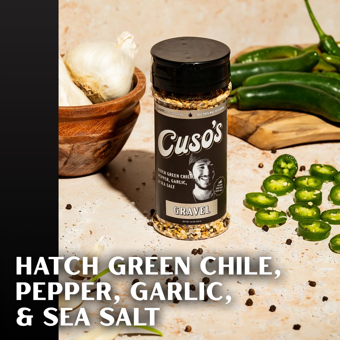 Cuso Cuts Gravel BBQ Rub steak on grill for bold flavor
