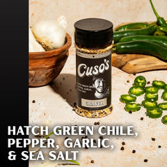 Cuso Cuts Gravel BBQ Rub steak on grill for bold flavor
