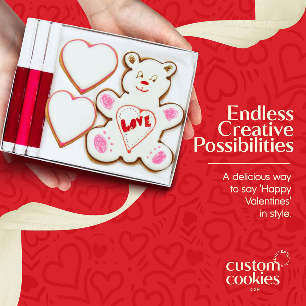 Custom Cookies edible markers set for safe, mess-free decorating and family arts and crafts.