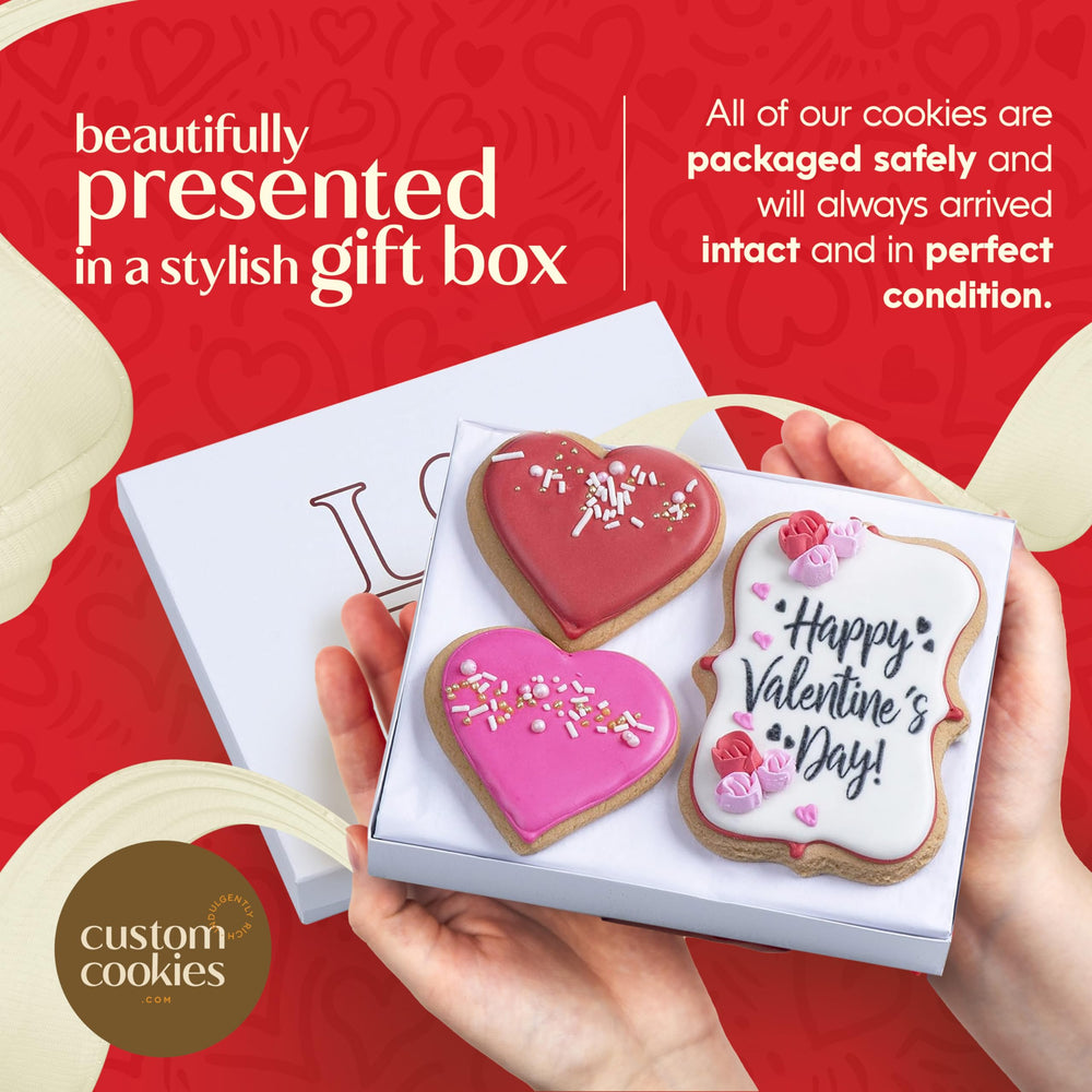 Individually wrapped cookies from Custom Cookies keep freshness for gifting.