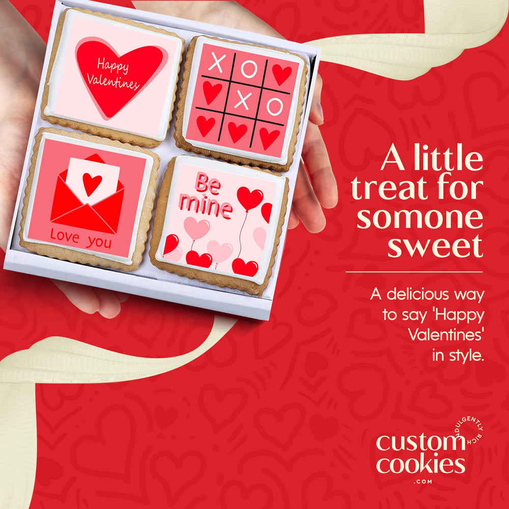 Custom Cookies valentines smores love cookie ideal for sharing.