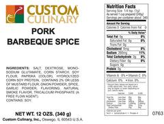 Custom Culinary Pork Barbeque Spice powder, sprinkled evenly for rich meat flavor.