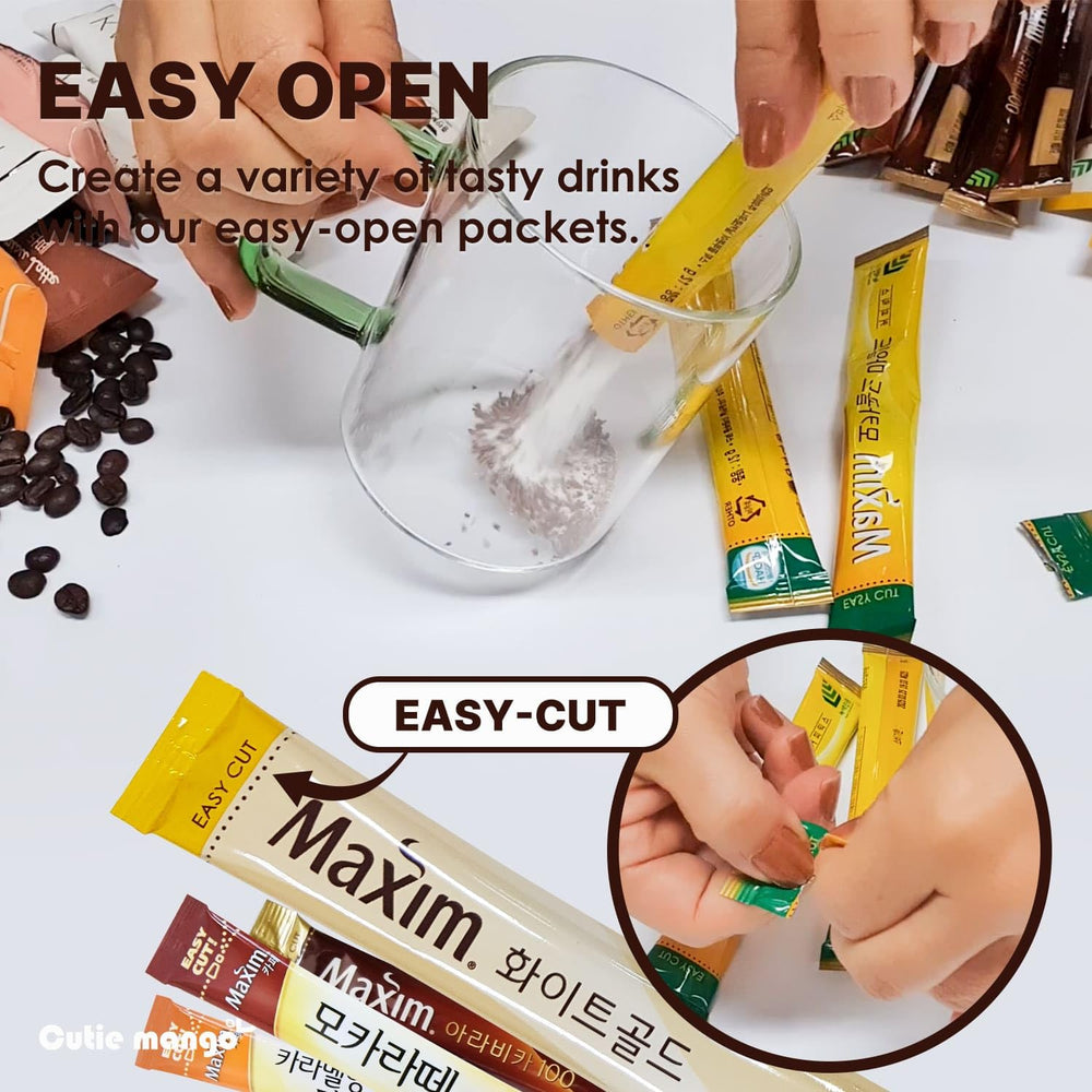 Cutie Mango Maxim Arabica 100 5-sticks for pure coffee flavor.
