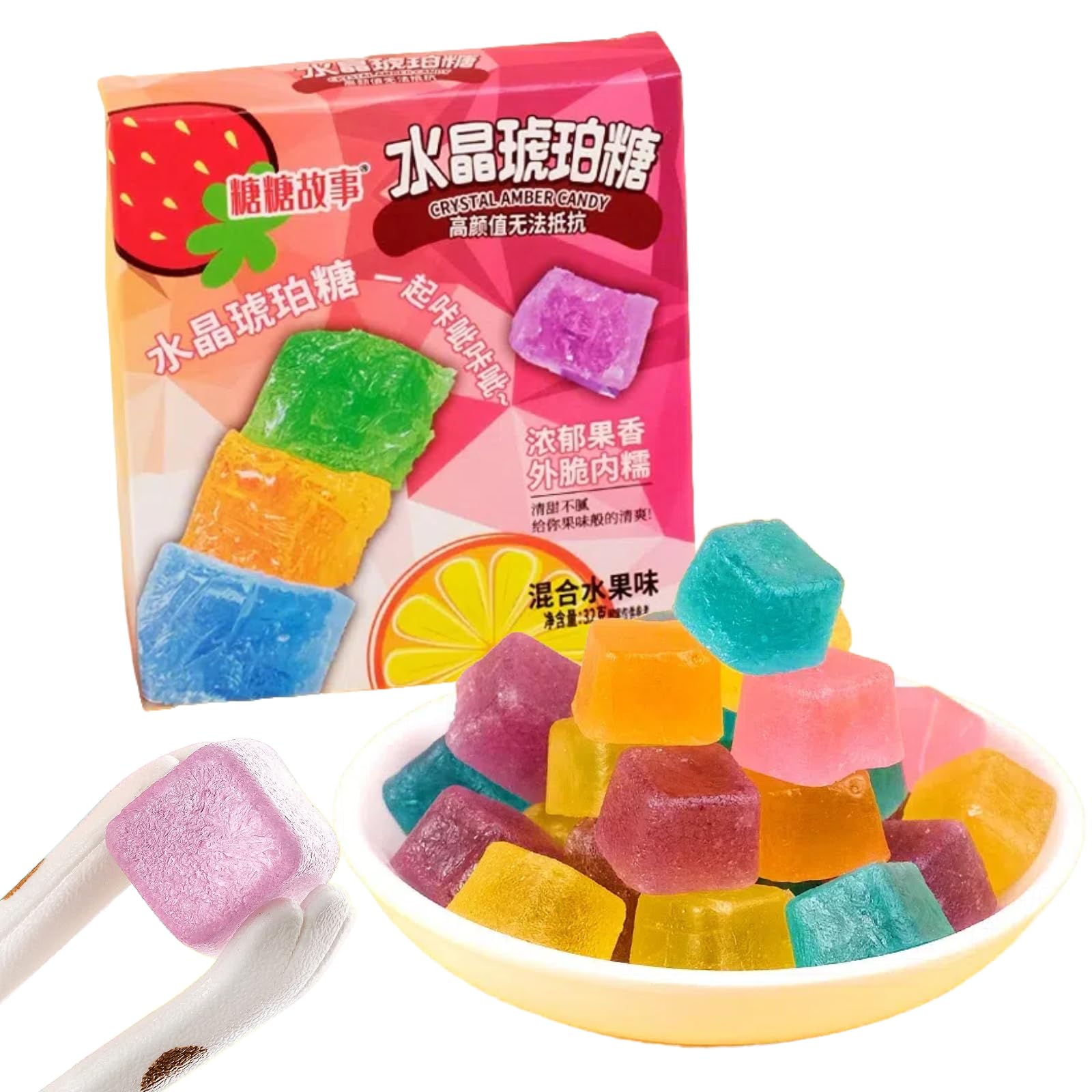 CYHJTCHS Gem Crystal Amber Candy shows jewel-like shine and bright flavors for snacking joy.