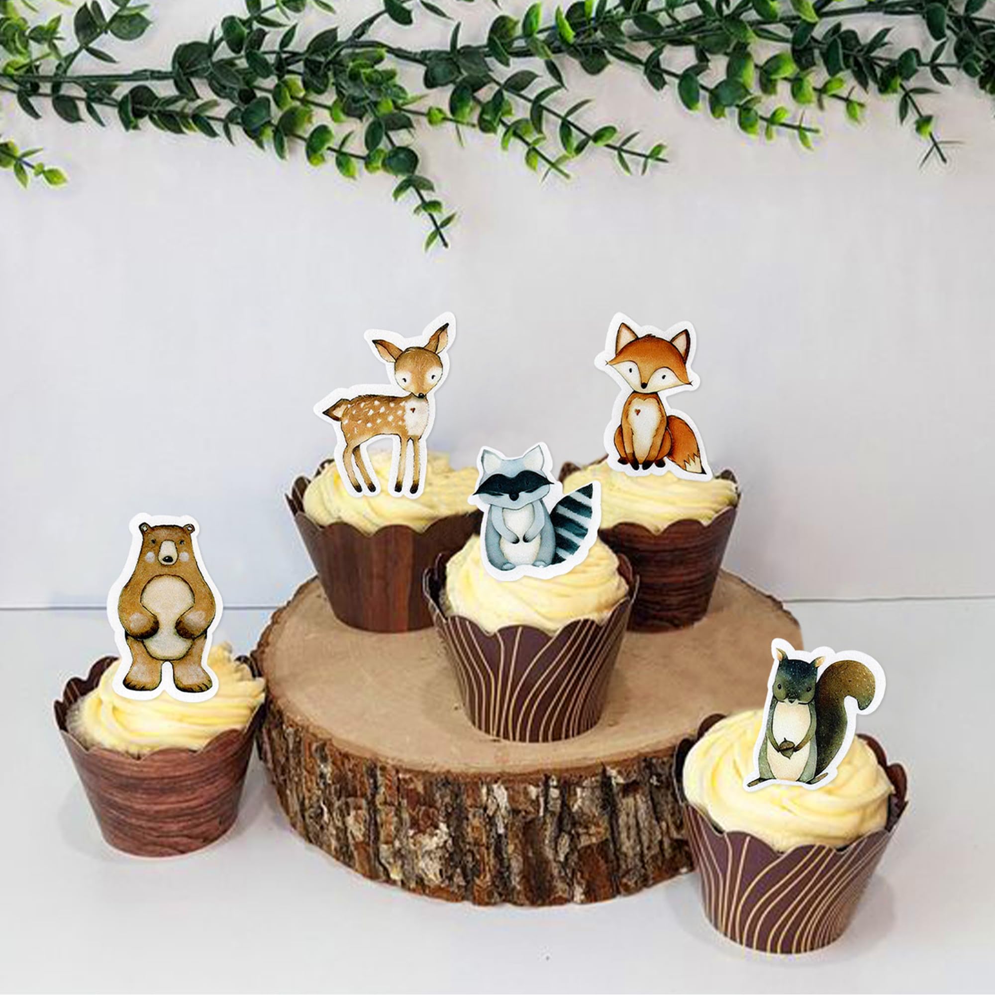 Cyodoos edible animal toppers showcasing the monkey design enhance forest party treats.