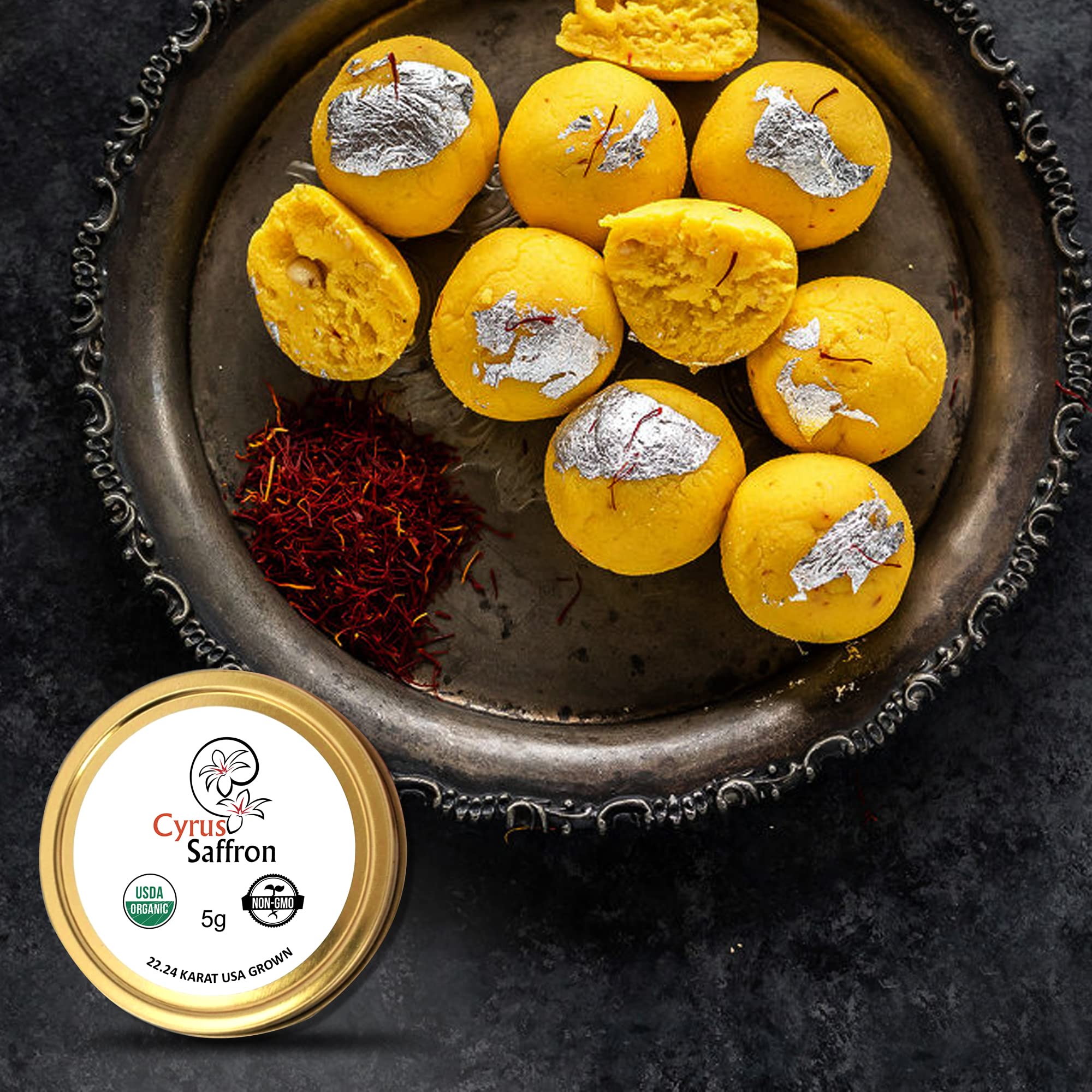Cyrus Saffron from Khorasan boosts color and fragrance in dishes.