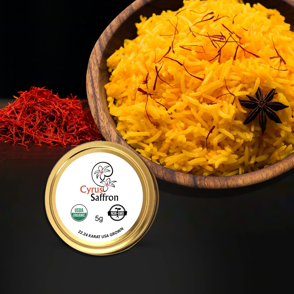 Cyrus Saffron lab-tested for color intensity and aroma.