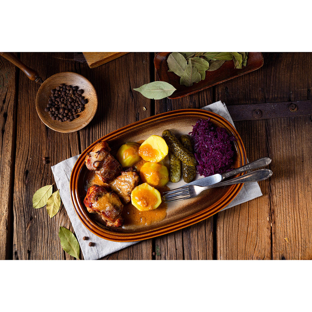 Çerez Pazarı allspice jar in Jamaican jerk-inspired kitchen setup.