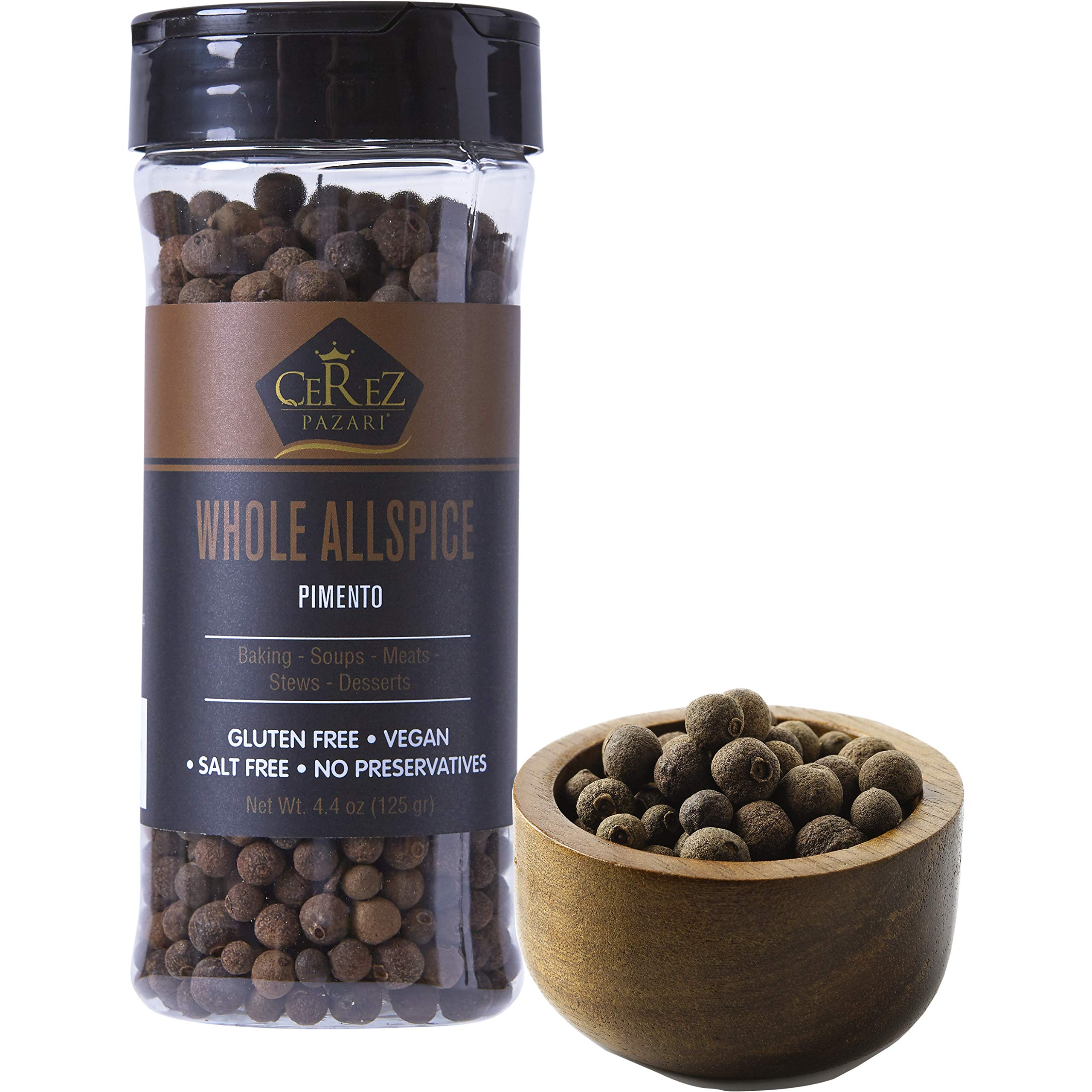 Çerez Pazarı Allspice Whole Jar 4.4 oz enhances both savory and sweet dishes.