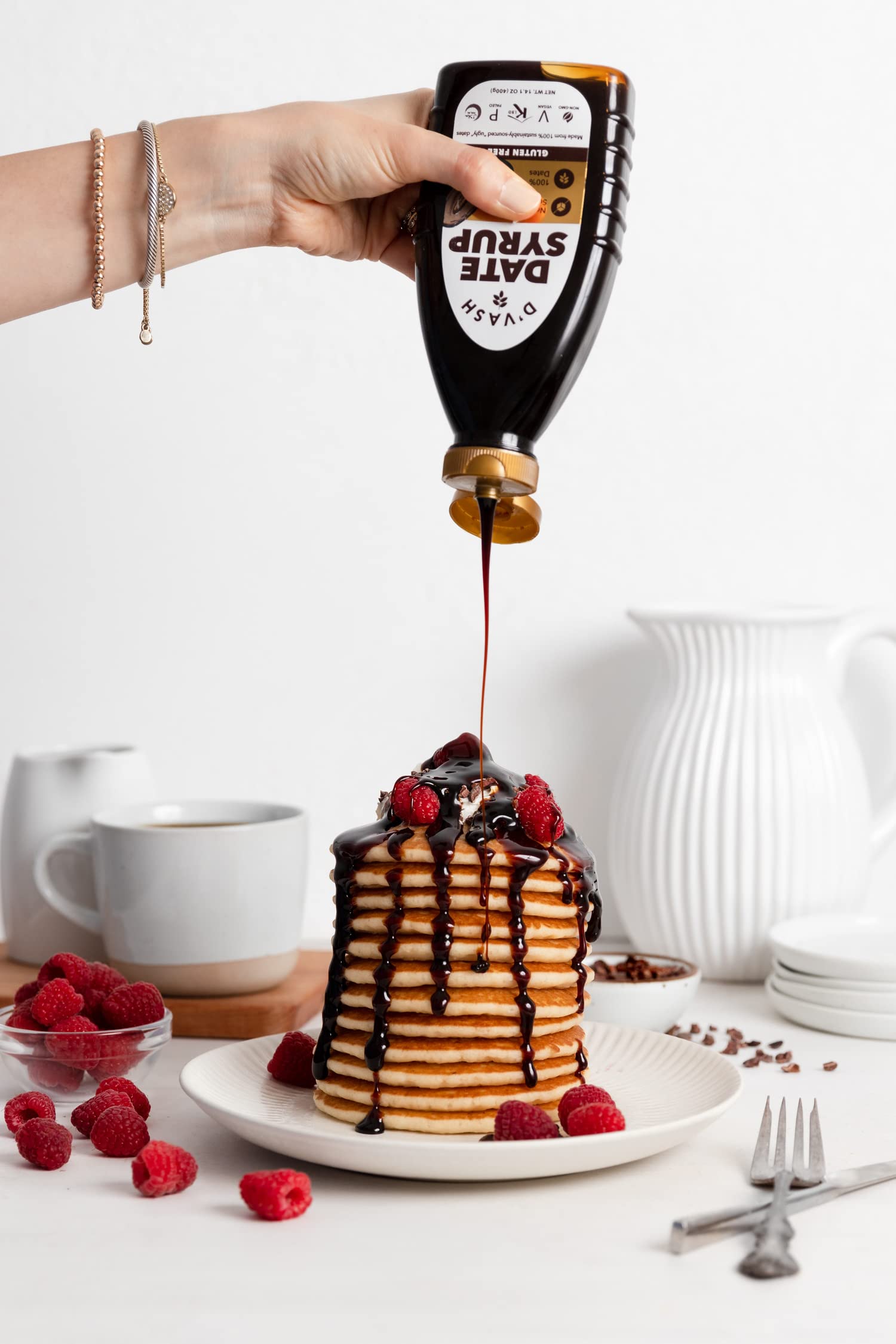 D'Vash Date Syrup 2-pack display for easy shopping.