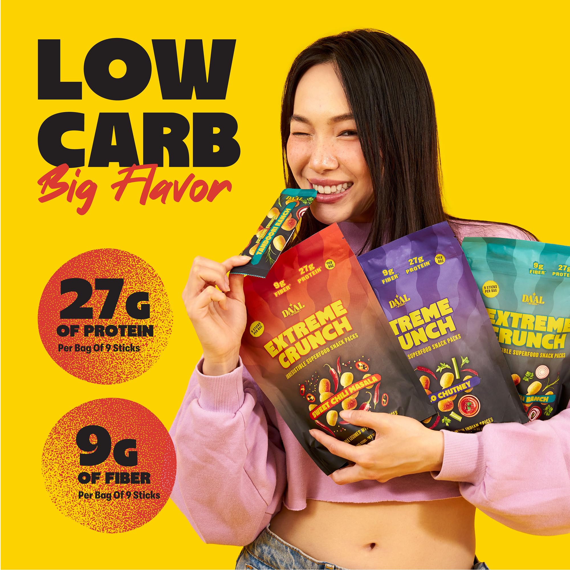 Daal By Keen fiber-rich legume crunch ideal for fullness.