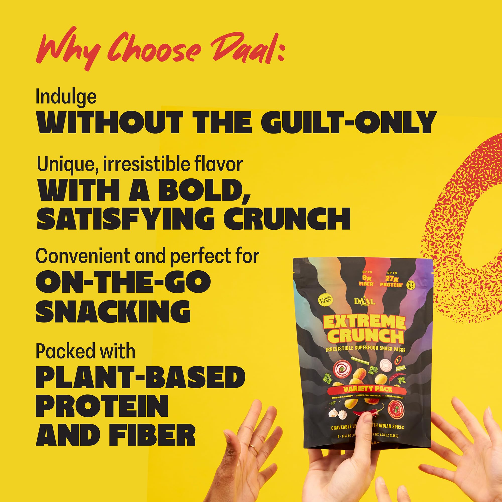 Daal By Keen high-fiber gluten-free crunchy snack vibe.