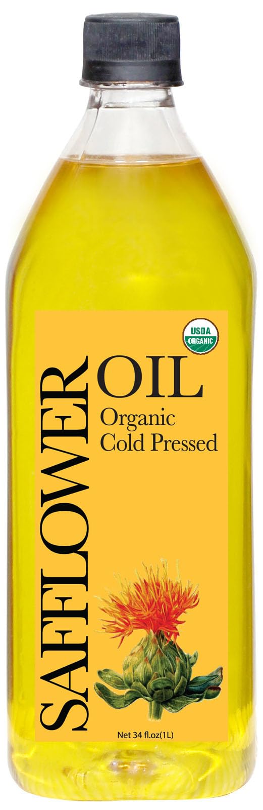 DAANA Safflower Oil bottle with USDA Organic label, ideal for high-heat cooking