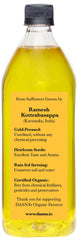 DAANA Safflower Oil glass bottle on kitchen counter, versatile in salads